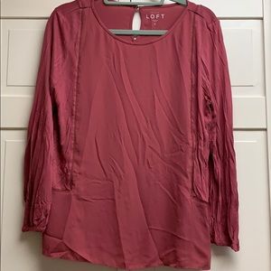 Flowy mauve long sleeve top